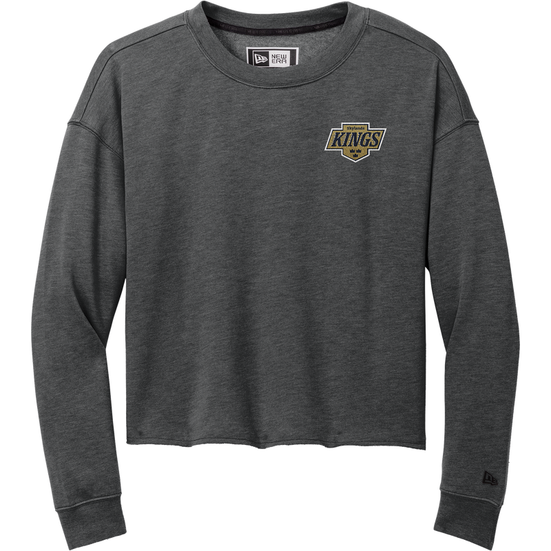 Skylands Kings New Era Ladies Tri-Blend Fleece Crop Crew