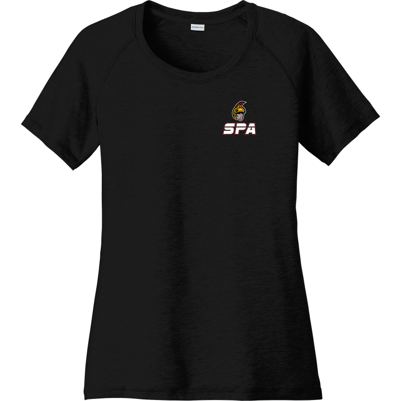 Seacoast Spartans (SPA) Ladies PosiCharge Tri-Blend Wicking Scoop Neck Raglan Tee