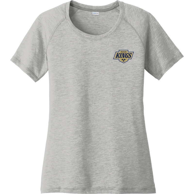 Skylands Kings Ladies PosiCharge Tri-Blend Wicking Scoop Neck Raglan Tee