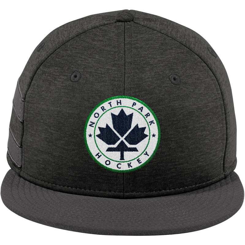 North Park Hockey New Era Shadow Heather Striped Flat Bill Snapback Cap