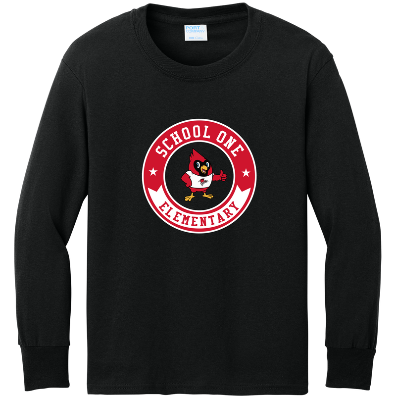 School One Elementary Youth 'Circle' Long Sleeve Core Cotton Tee